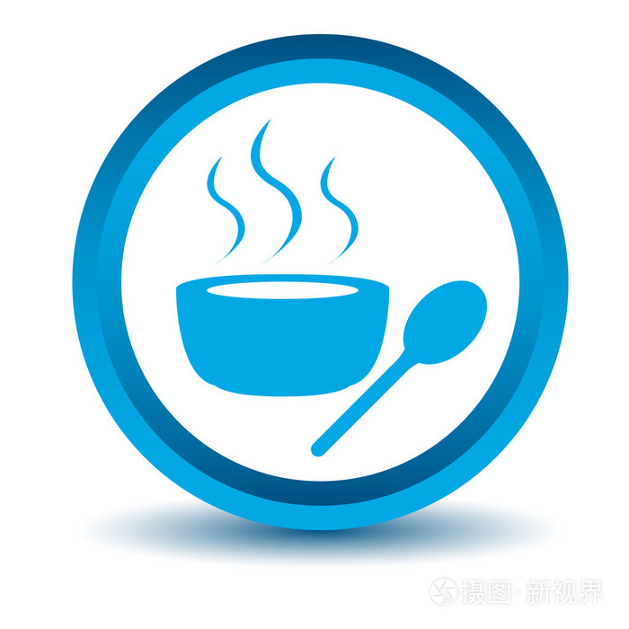 蓝色的午餐时间图标