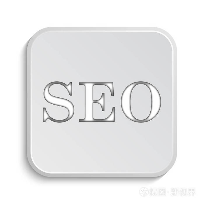 Seo 图标。白色背景上的互联网按钮