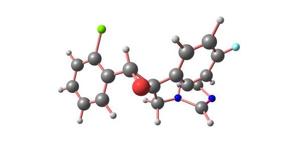 氟环唑是一种杀菌剂活性成分从唑类药物类开发, 以保护作物。3d 插图