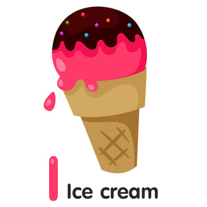 我的插画与冰淇淋的字体