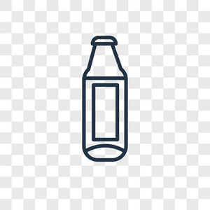 瓶子矢量图标隔离在透明背景, 瓶子徽标概念