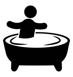 化身在浴缸是婴儿浴缸的象征