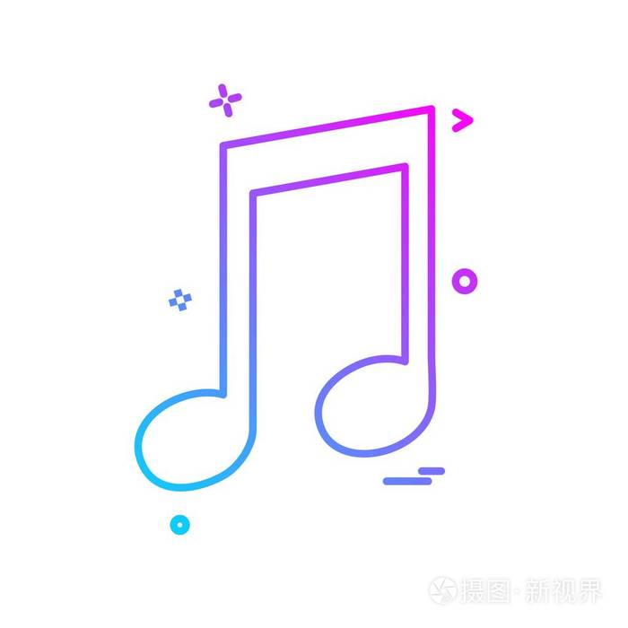 音乐图标设计矢量图