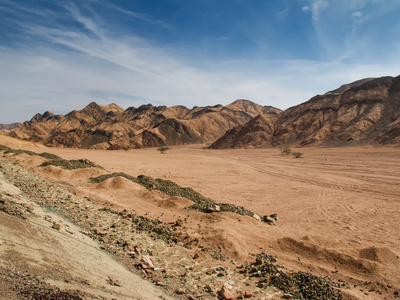 沙漠和山脉在埃及西奈半岛