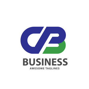 创意强的首字母 cb 标志矢量概念照片
