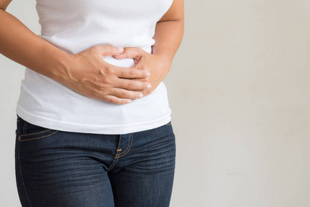 慢性胃炎.腹部腹胀概念照片