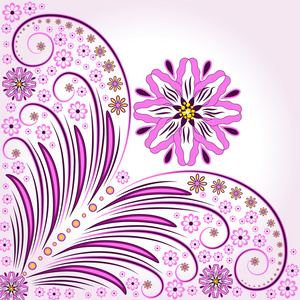 春天背景与紫罗兰色的花朵