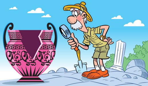 考古学家卡通图片