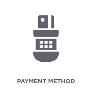 付款方式图标。付款方式设计概念从集合。简单的元素向量例证在白色背景