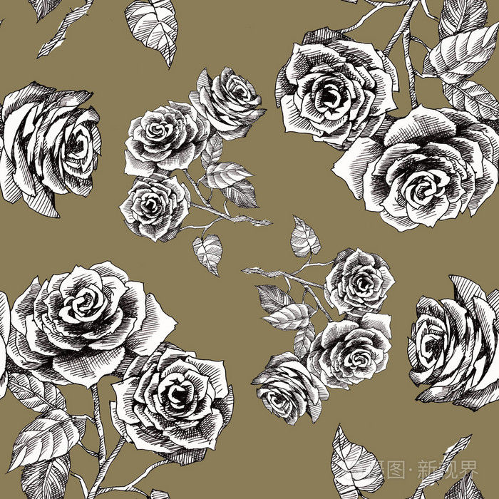 月季花图案