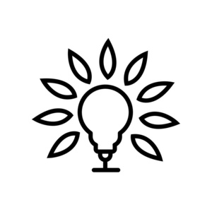 illuminat 白色背景下的光照图标矢量照片