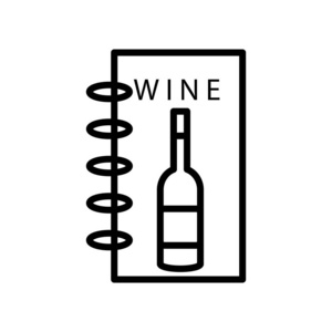 葡萄酒菜单图标矢量隔离在白色背景, 葡萄酒菜单 si