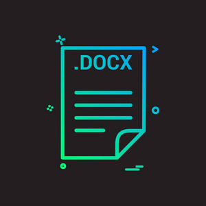 Docx 应用程序下载文件文件格式图标矢量设计