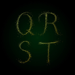金色字母 Q R S T