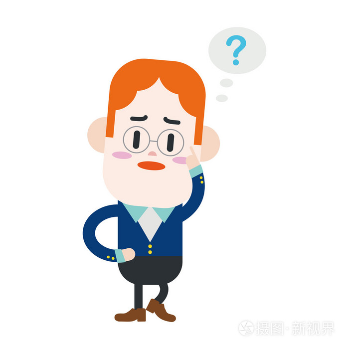 人物插图设计.商人有问题 carto