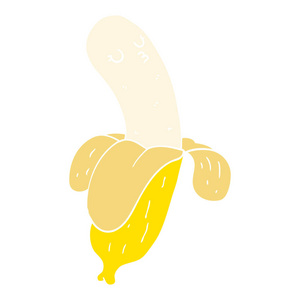 纯色风格动画片香蕉
