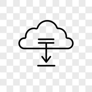 从云矢量图标下载在透明背景上, 从云标志设计下载