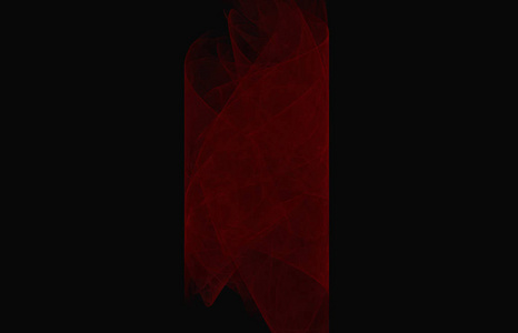 黑色背景上的红色分形纹理。幻想分形纹理。数字艺术。3d 渲染。计算机生成的图像