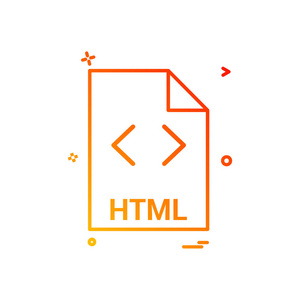 html 文件文件扩展名文件格式图标矢量设计