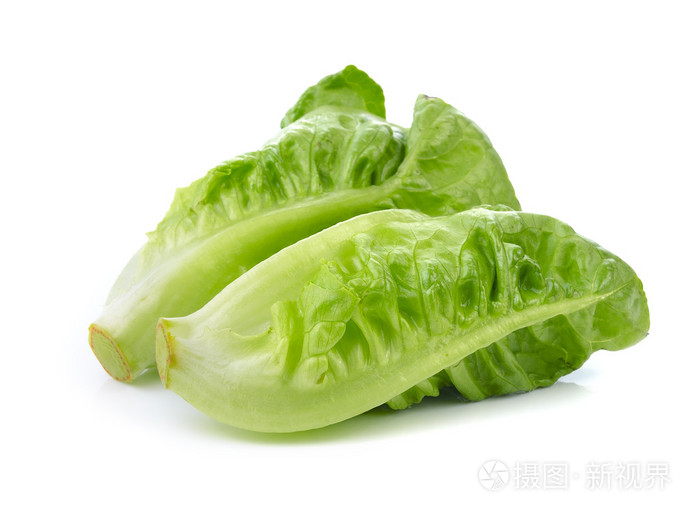 新鲜的生菜(宝贝,因为 白色背景上