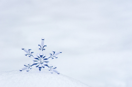 雪花在一个白色的雪