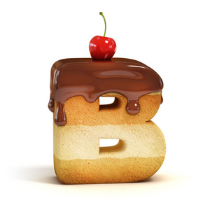 蛋糕字体蛋糕 3d 字体字母 b照片