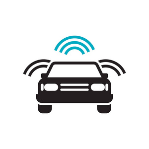 白色 backgrou 上的自动驾驶仪图标矢量符号与符号分离照片