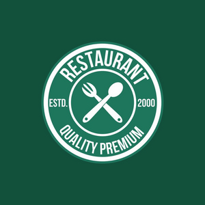 餐厅标志复古图标矢量符号插画标志孤立的现代概念