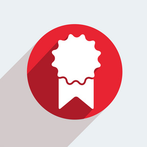 在灰色的背景上的红色的圆形图标照片