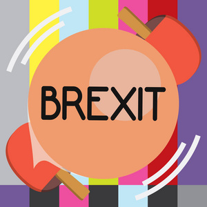 字文字 Brexit。英国从欧洲联盟的任期可能离开的商业概念