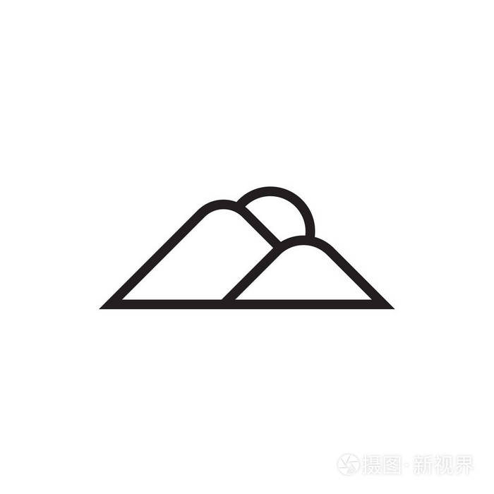 山和日出图标矢量插图, eps10插画-正版商用图片0aehgd-摄图新视界