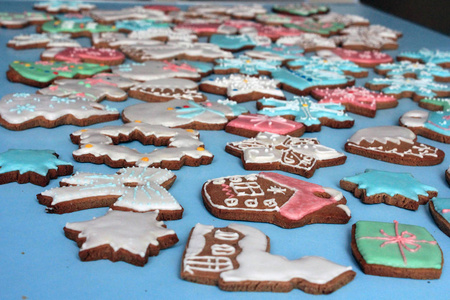 圣诞 gingerbreads 釉