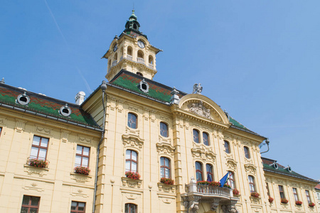 匈牙利塞格德市政厅的巴洛克式建筑