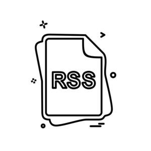 Rss 文件类型图标设计向量