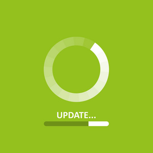 系统软件更新和升级概念, 矢量插图照片