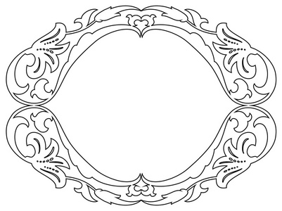 椭圆形巴洛克式观赏装饰框架