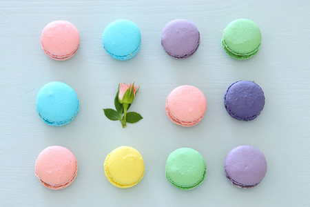 蓝色马卡龙图片