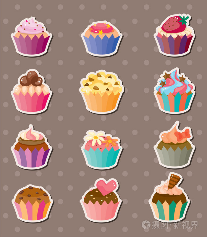 杯子蛋糕贴纸