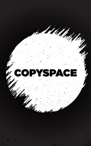 copyspace 与抽象黑色和白色圆形背景