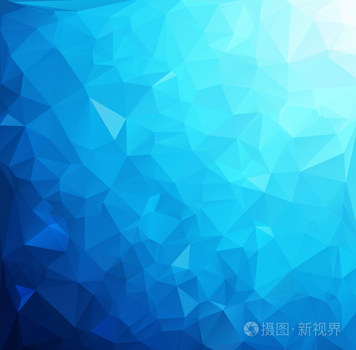 蓝白色多边形赛克背景矢量插画创意业务设计模板