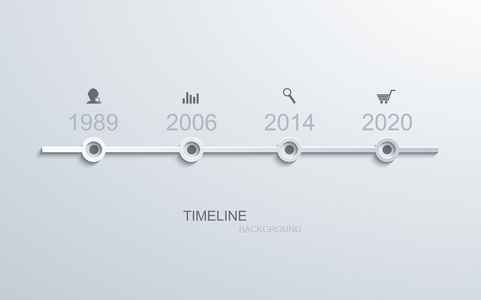 矢量现代时间线图表