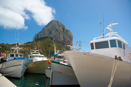 calpe 阿利坎特 fisherboats 与支钢笔 de ifach