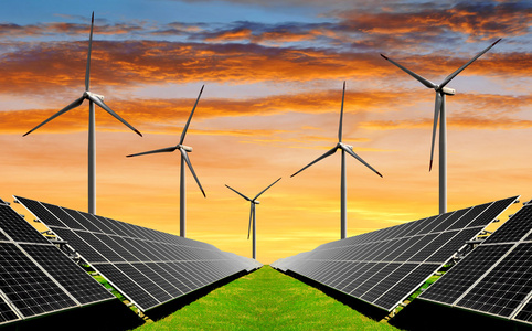 风力发电机彩绘图片