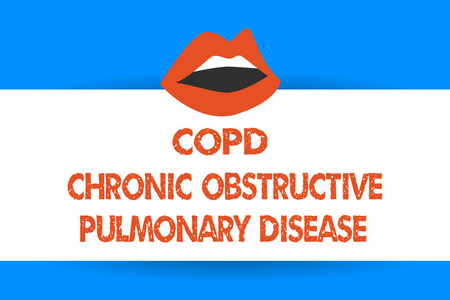 写笔记显示 Copd 慢性阻塞性疾病。商业照片展示部疾病呼吸困难