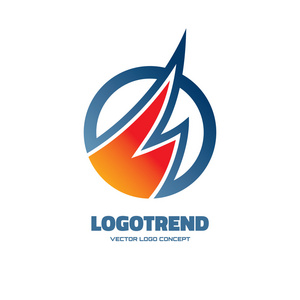 Logotrend矢量标志概念插画。抽象标志图。矢量标志模板。设计元素