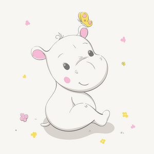 卡通动物卡片.简单矢量图示照片