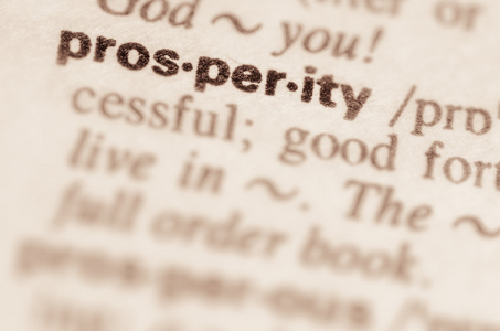 字典中的定义的词繁荣