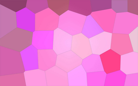 粉红色明亮的巨型六边形背景的抽象例证, 数字地生成