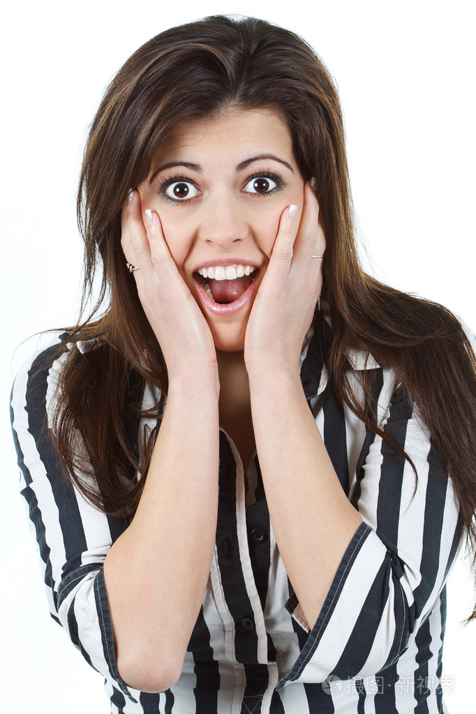 惊讶的美丽女人