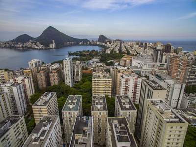 里约热内卢市, 莱布隆区与泻湖迪弗雷塔斯在背景。巴西南美洲